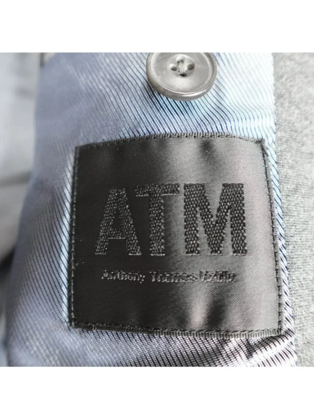 ATM Blazer 40R Gray Anthony Thomas Melillo Working Cuffs Unstructured Cuffs